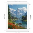 thumbnail image 2 of Paint by Numbers Kit for Adults, Mountain Lake Canoe Flowers Scenery Paint by Numbers, Easy Paint by Numbers Kit for Adults Beginner, DIY Adult Paint by Number Kits on Canvas, 12x16in Home Decor, 2 of 7