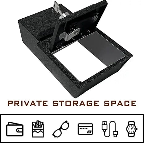 Center Console Gun Safe Vault - WASAI Premium Console Lock Box Compatible with 2021-2023 Tesla Model Y/Model 3 with Heavy Gauge Plate Steel, Fingerprint Lock with Backup Key.