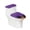 Halloween Purple Spider Web & Black Cat Pattern, variant on HELLHERO Fashion Polyester Bathroom Seat Covers Elastic Bottom Cozy Toilet Lid Covers Set Adjustable for Bathroom
