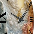 thumbnail image 5 of Designart "Astrology Nebula Marble in Cream V" Abstract Shapes Oversized Wall Clock, 5 of 5