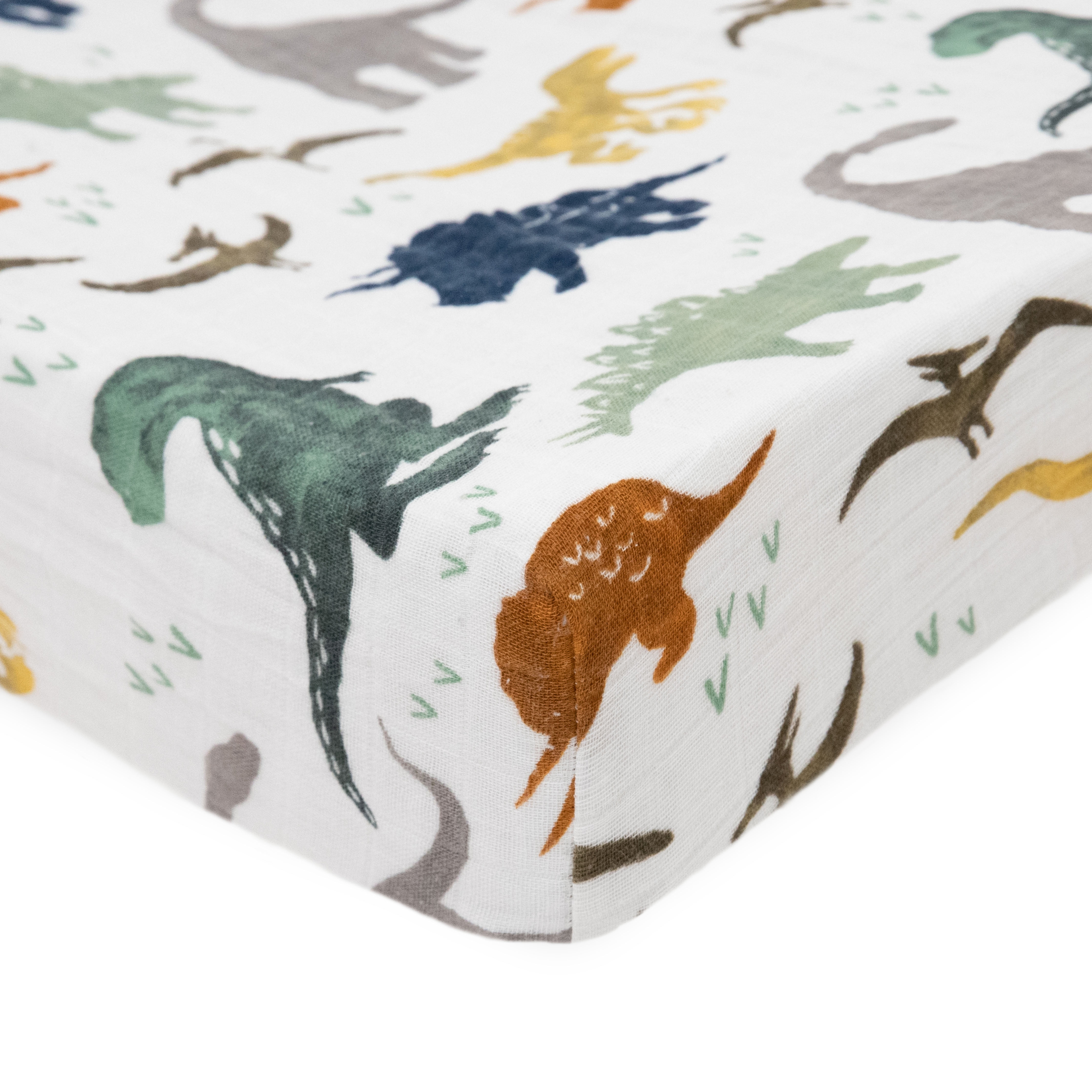 Little Unicorn Cotton Muslin Changing Pad Cover, Wipeable - Multicolor