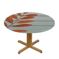 thumbnail image 3 of HAOXIT  Round Fitted Tablecloths, Fall Wood Grain Elastic Edge Polyester Decorative Table Cover, Fit for Round Table, Dust &amp; Oil Proof Washable Table Cover for Living Room Patio Decor Use 31-35, 3 of 8