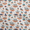 thumbnail image 1 of oneOone Georgette Viscose Rust Brown Fabric Beach Hawai Sewing Material Print Fabric By The Yard 42 Inch Wide, 1 of 4