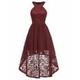 thumbnail image 2 of IROINNID Women's Fashion Grenadine Sleeveless Embroidery Evening Dress Party Dress A-Line Solid Color Dress, 2 of 7