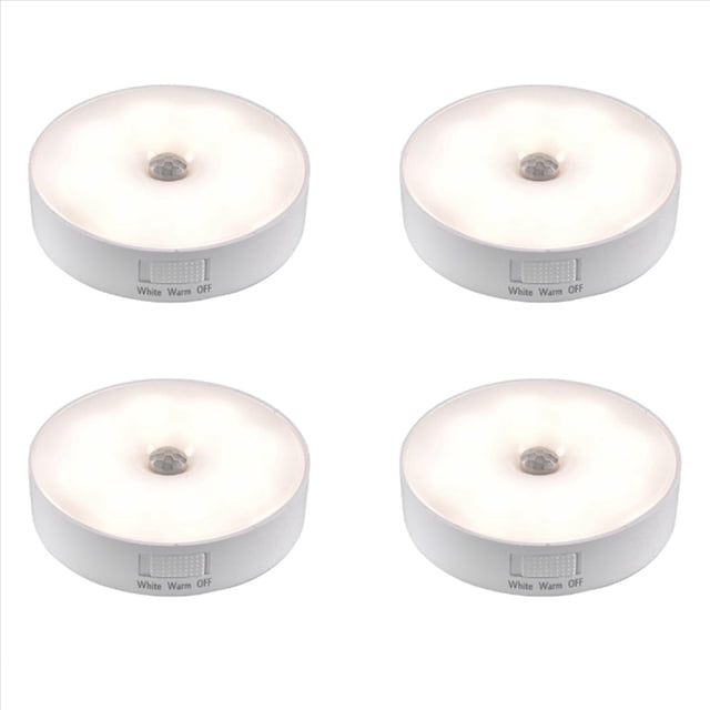 4X Sensor de Movimiento, Luz LED, Luces Nocturnas USB, LáMpara Recargable para Cocina, Dormitorio, Escaleras, Pasillo, Armario, Armario
