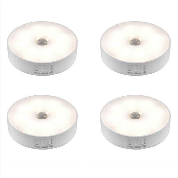 4X Sensor de Movimiento, Luz LED, Luces Nocturnas USB, LáMpara Recargable para Cocina, Dormitorio, Escaleras, Pasillo, Armario, Armario