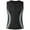 Black With Streamline, variant on QRIC Men Waist Trainer Vest Shapewear Hot Sauna Suit Corset Body Shaper Zipper Tank Top Workout Shirt