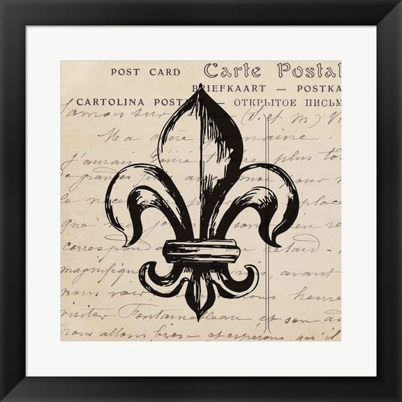 Great Art Now Fleur De Lis II by Sabine Berg, Framed Wall Art, 19.5W x 19.5H