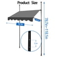 thumbnail image 6 of Jacgood 78.7"×47.2" Retractable Patio Awning, Manual Crank Handle Sunshade Shelter, Outdoor Canopy for Deck, Adjustable Height Ranging 78.7 to 118.1 in, Suitable for Patio/Balcony/Yard,Gray, 6 of 12