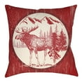 thumbnail image 2 of Surya LGCB-MSE-2020 Lodge Cabin 20" Wide Square Novelty Moose Polyester Outdoor Accent, 2 of 7
