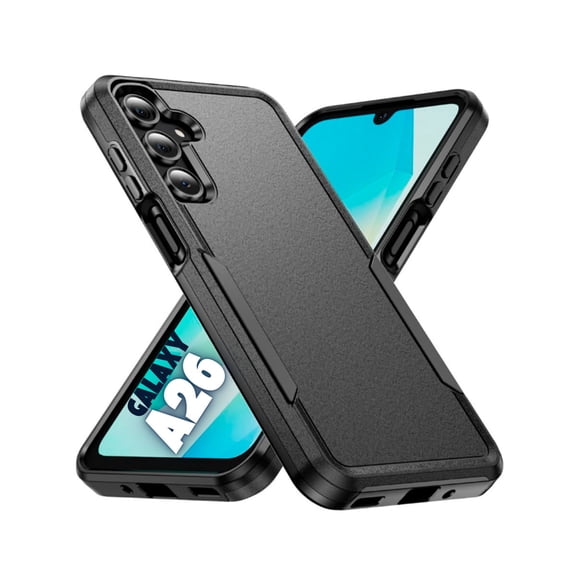 Entronix Protective Case Compatible with Galaxy A26, Durable Hybrid Hard Cover, Black