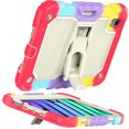 thumbnail image 2 of XYX For iPad Mini 7th/6th Generation Case 8.3 inch 2024/2021, 3in1 Heavy Duty Shockproof Tablet Case with Stand, Shoulder Strap, Rainbow Red, 2 of 7