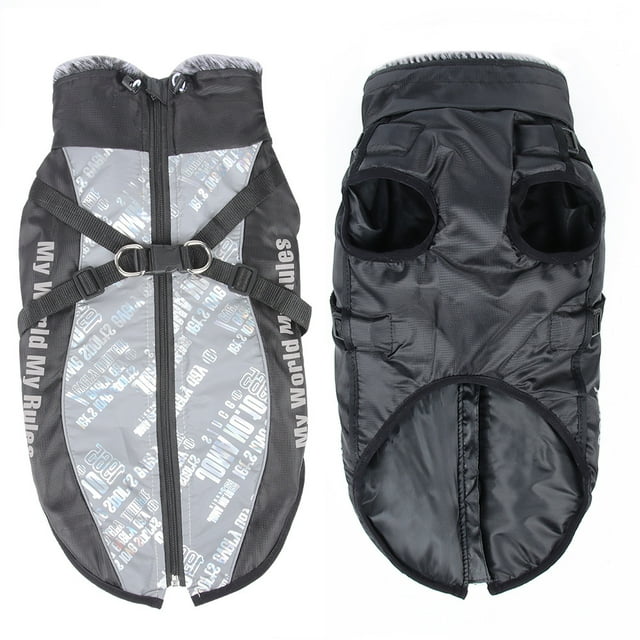 Ropa de invierno para mascotas, impermeable y cálida, ropa de carga para perros grandes, ropa para mascotas reflectante y resistente al viento