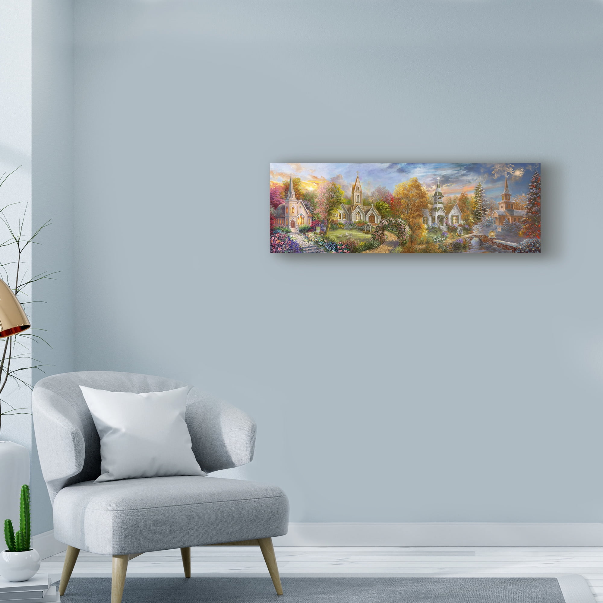 Trademark Fine Art 'A Church for all Seasons' Canvas Art by Nicky Boehme