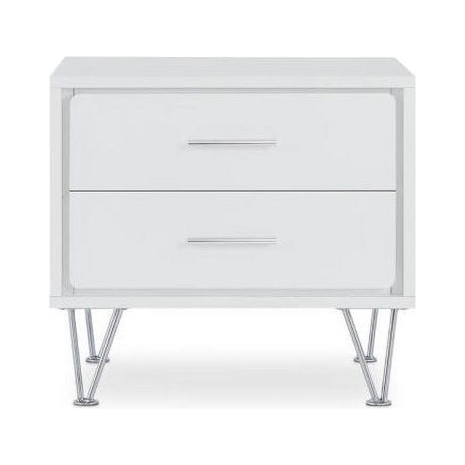 Coaster Home Furnishings Glossy White Night Stand 203502