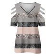 thumbnail image 2 of Gibobby Camisetas Mujer Manga Corta Top manga larga con cremallera y cuello redondo otoño e invierno Top mujer transfronterizo comercio exterior estamp(Gris,M), 2 of 4