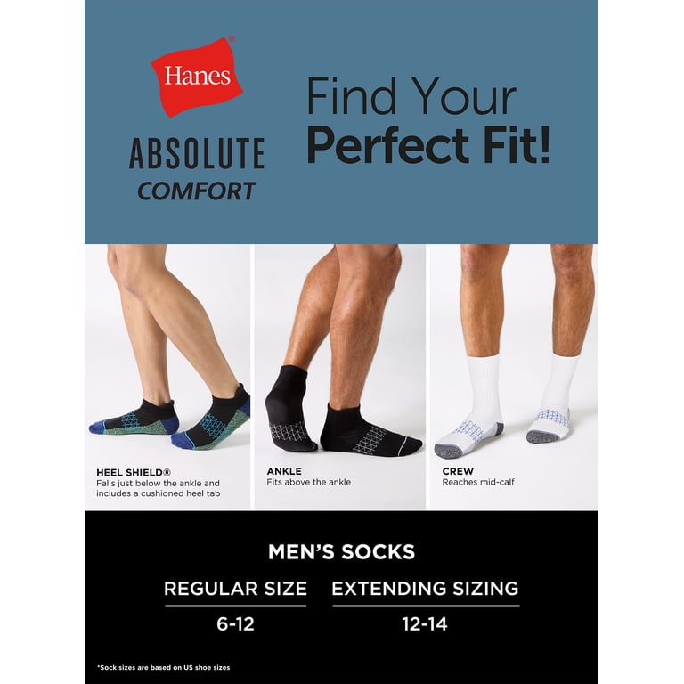 Hanes Absolute Comfort Men's Ankle Socks 3-Pack photo 5