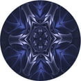 thumbnail image 1 of Ahgly Company Tapis Rond Lavable en Machine Intérieur Transitionnel Violet Pervenche Profond, 3 Pieds Rond, 1 of 7