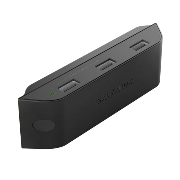 Galvanox USB Multi Port Desktop Charger (Edge Mounted) PowerRail Charging Station Compatible with all Phones and Tablets - 24W Power Hub Adapter (Designed for Desks, Tables and Nightstands)