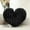 Black, variant on 16 Inch Pink Heart Pillow Decorative Throw Pillows, Heart Shaped Soft Fluffy Faux Fur Cute Pillows Cushions for Couch Chair Bed Bedroom Room Home Decor Aesthetic (1, Pink, Medium-16 x13)