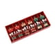 thumbnail image 3 of 6 piezas de adornos colgantes navideños con forma de caballo de carrusel rojo oro verde, 3 of 9