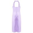 thumbnail image 4 of YIZYIF Big Girls Sleeveless Long Romper Cutout Back Shiny Waistline Jumpsuit for Birthday Party Ball Proms Lavender 16, 4 of 7