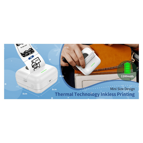 Mini Thermal Printer X5 Bluetooth Pocket Printer Portable Inkless Sticker Printer for Study, Notes, Pictures, Photos