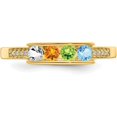 thumbnail image 4 of 14K Yellow Gold Family Jewelry Diamond Semi-Set Ring - Ring Size 7.0 center stones not included Natural Diamonds - 2.6gm, 4 of 8