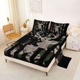 thumbnail image 2 of Manfei Camo Green Us Flag Bed Sheets,Hunting Deer Moose Full Size Sheets,4 Pieces,1 Flat Sheet, 1 Fitted Sheet and 2 Pillowcases, 2 of 6