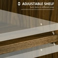 thumbnail image 5 of HOMCOM Sideboard Glass Door Buffet Cabinet, Walnut, 5 of 9
