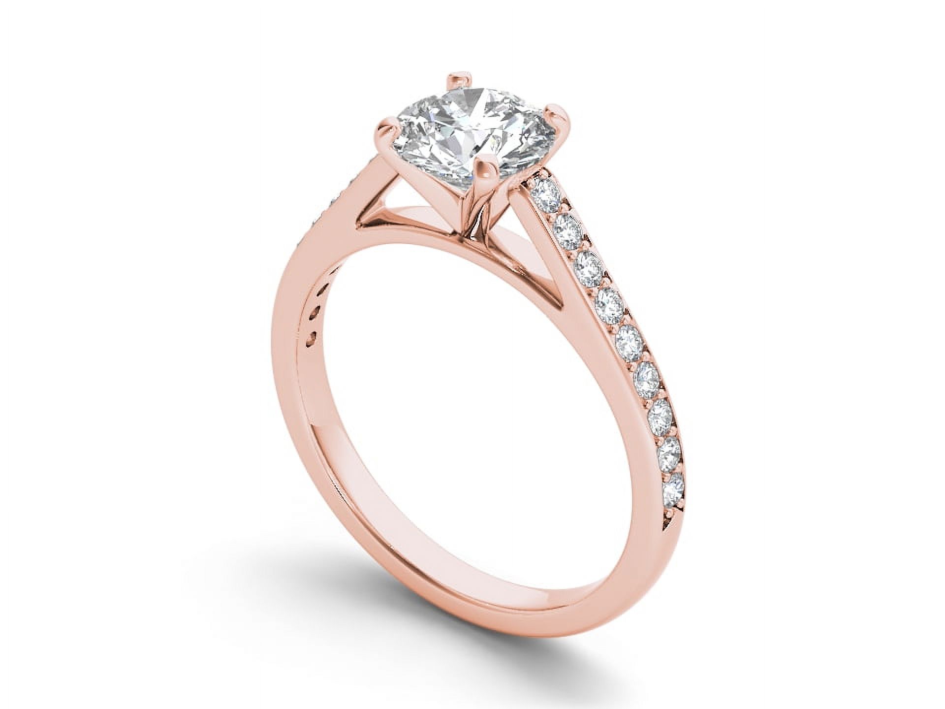 1 Carat T.W. Diamond Classic 14kt Rose Gold Engagement Ring