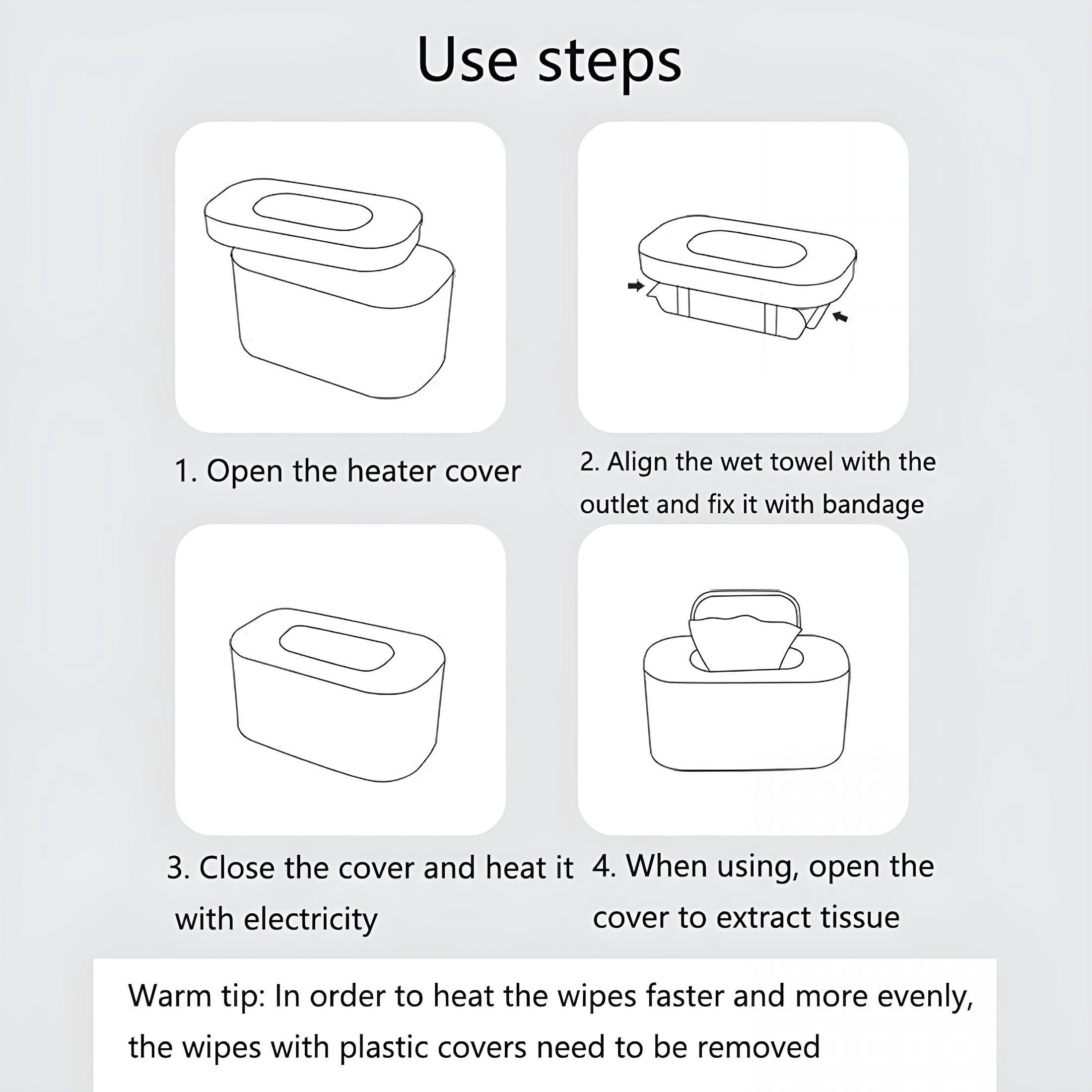 HIBIBUD Wet Wipes Heater,Temperature Adjustable Digital Display Top Heating Lock Large Capacity Baby Wipe Warmer Baby Diaper Wipes Dispenser(Constant Temperature)