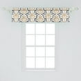 thumbnail image 2 of Ethnic Window Valance, Traditional Style Boho Damask Rococo Vibe Swirling Blossoms Victorian Pattern, Curtain Valance for Kitchen Bedroom with Rod Pocket, 54" X 18", Camel Black Ivory, by Ambesonne, 2 of 2