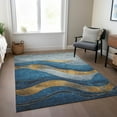 thumbnail image 5 of Dalyn Rugs Machine Washable Indoor/Outdoor Chantille Blue 10' x 14' Rug, 5 of 9