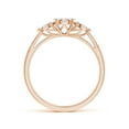 thumbnail image 2 of ANGARA Natural 0.09 Ct. Diamond Side Stone Ring in 14K Rose Gold for Women (Ring Size: 3), 2 of 9