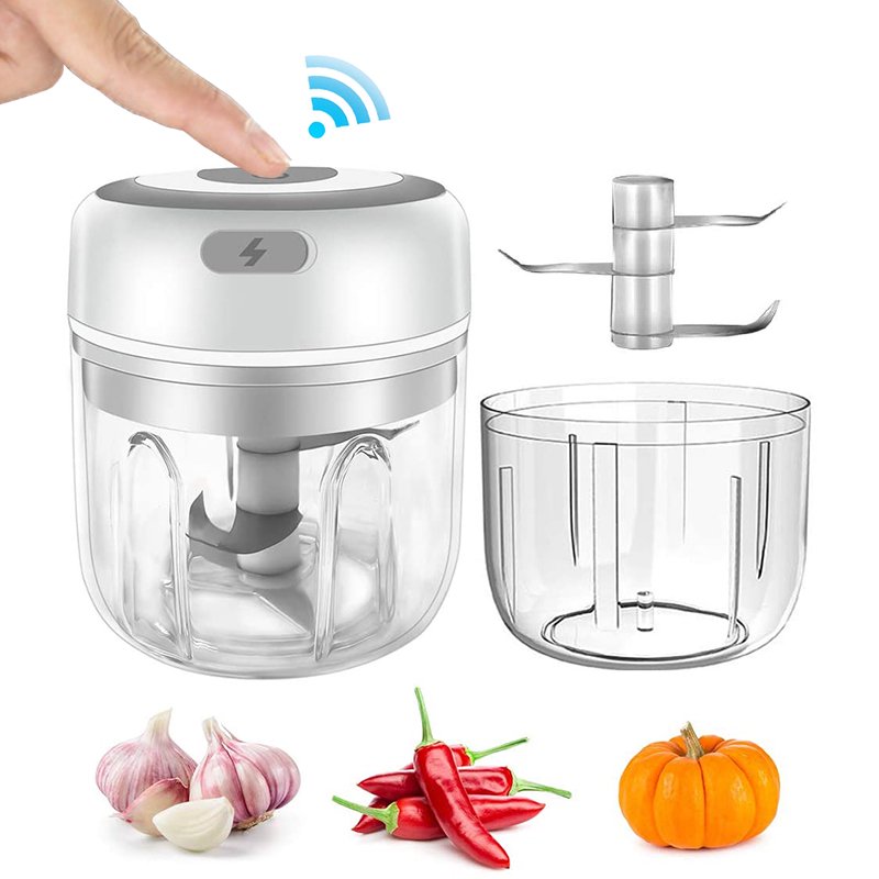100ml/250ml Cordless Electric Mini Garlic Chopper Vegetable Masher