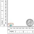 thumbnail image 6 of Gem Stone King 18K Rose Gold Plated Silver Blue Apatite and Lab Grown Diamond Engagement Ring for Women | 1.16 Cttw | Oval 7X5MM | Gemstone Birthstone | Size 9, 6 of 6