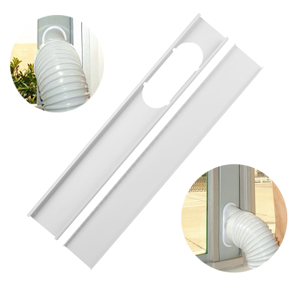 Portable Air Conditioners Accessories Adjustable Window Slide Splint Baffle Set With Window Adaptor Window Seal Plates Kit Plastic AC Vent Kit for Sliding Glass Doors and Windows 