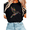 Black-1, variant on Women Colorful Floral Hummingbird Nature Graphic Tees T Shirt Tops Round-neck Printed Cotton T-Shirt Black S-5XL