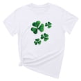thumbnail image 4 of Besolor T-Shirts de la Saint-Patrick pour Femmes Été Col Rond Manches Courtes Tuniques Tops Décontractés Blouse Graphique Ample, 4 of 6