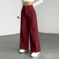 thumbnail image 6 of WULMLEO Women's Sweatpants Corduroy Fall Winter Wide Leg Elastic Waist Trousers Loose Fit Comfortable Paloma Pants Lounge Comfort Bottoms with Pockets Wine S, 6 of 9