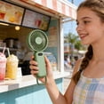 thumbnail image 6 of Portable Handheld Fan, Rechargeable Fan, 5 Speeds Mini Travel Fan, Summer Gift (1PC, Green), 6 of 9