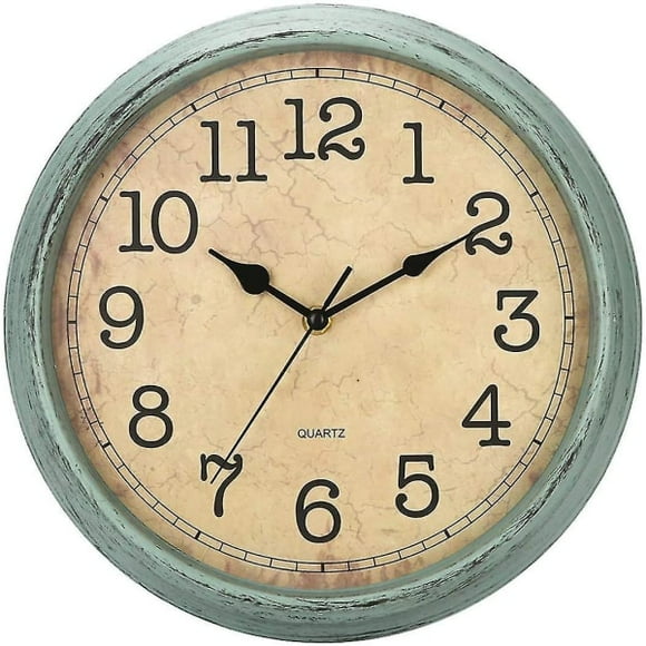 30cm Retro Vintage Quartz Wall Clock Silent Non-ticking Works with Large Numbers and Easy-to-Read Hd Glass for Kitchen/l