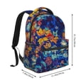 thumbnail image 2 of Haiem Colorful Fall Leaves Printed School Backpack,Casual Travel Lightweight Backpack,Durable Comfortable Multifunctional Backpack,Laptop Backpack, 2 of 5
