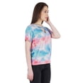 thumbnail image 4 of Moomaya Haut Imprimé pour Femmes T-shirt Décontracté Extensible Jersey Haut Manches Courtes Blouse, 4 of 8