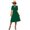 Dark Green, variant on Women's Tied Notched Short Sleeve Dress with Tie Detail and Opaque Body for Everyday Wear 95% polyester 5% elastane