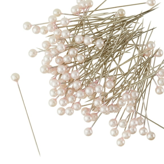 Loops & Threads Long Pearlized Pins, 12 Packs: 100 ct. (1,200 total)