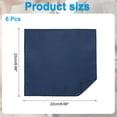 thumbnail image 2 of Uxcell Men's Pocket Squares Hankie Satin Solid Suits Handkerchief Bulk Set Light Navy, 2 of 7
