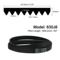 thumbnail image 2 of 630J8 PJ V-Ribbed Belt 8 Ribs 63" Length x 0.74" Width, EPDM Industrial Transmission Serpentine Belt, 2 of 5