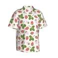 thumbnail image 2 of Haiem Strawberry Floral Printed Hawaiian Shirt for Men - Men’s Casual Beach Summer Shirts - Stretch Fabric with Modern Fit-X-Large, 2 of 9